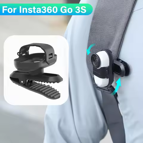 Backpack Clip Holder For Insta360 GO 3S/GO3 Anti-shake 360 Rotation Clip Mount For Insta360 GO 3S Sp