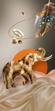 lukisan porcelain 5d lukisan diamond lukisan GAJAH