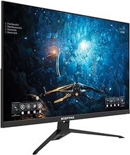 Sceptre 27-inch FHD 1080p IPS Gaming LED Monitor up to 165Hz 144Hz 1ms DisplayPort HDMI, FreeSync FPS RTS Build-in Speakers Gunmetal Black 2022 (E275B-FPT165)