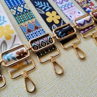 (POLYCOTTON CT-38) LONGSTRAP PRINTED MOTIF / POLYCOTTON BAG STRAP 3.8CM WIDTH PREMIUM IMPORTED THICK