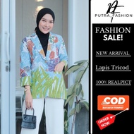 Blazer Batik Wanita Modern Baju Batik Blazer Wanita Lengan Panjang