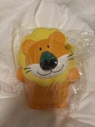 愉快動物餅獅子硬膠公仔