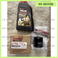 HLY YAMALUBE 4T FULLY SYNTHETIC 10W40 OIL FILTER R25 YAMAHA 4T OIL MINYAK HITAM MT09 MT07 R1 XJ6 MT0