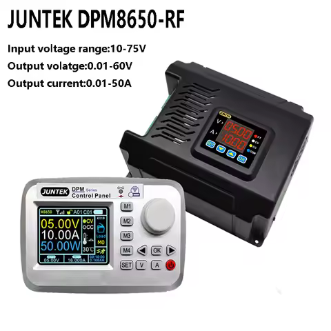 JUNTEK DPM8650-RF 60V 50AV Voltage Current Meter DC-DC Buck Power Supply Voltage Buck Converter with