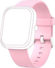 Slothcloud 1 Pack Kids Smart Watch Band Replacement,Breathable Soft Silicone Sport Wrist Strap Compatible Kids Smart Watch for H97 Smart Watch (Pink)