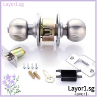 LAYOR1 Cylindrical Door lock, Stainless Steel Knobset Cylinder, Lock Accessory Lockset Door Lock Set Room
