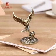 [UsusexaMY] Brass Owl Statue Animal Fengshui Figurine Craft Vintage Desktop Ornament for