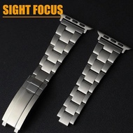 สายนาฬิกาสแตนเลสสตีลสำหรับนาฬิกา Apple สาย Rolex Ultra 2 49มม. 45มม. 41มม. 40มม. 44มม. สายข้อมือโลหะ