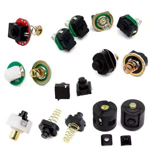 Flashlight Switch Tail or Middle Clicky Push Button For Q5 T6 L2 XPL SST40 XHP50 LED 501B 502B C8 Re