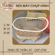 Nôi búp bê - Phụ kiện Nôi cho em bé sơ sinh chụp hình