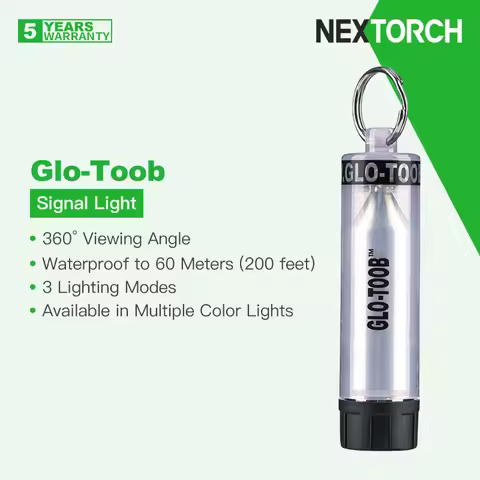 Nextorch Glo-Toob AAA Signal Light/Flashlight, 60m(200feet) Waterproof, 360° Viewing Angle, 3 Modes,