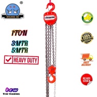 1 TON HEAVY DUTY CHAIN BLOCK for LIFTING AND HANDLING SOLUTION (3 Metres, 5 Metres)