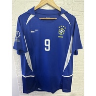 2002 Brazil RONALDO RONALDINHO Top Quality Away Retro Football Jersey custom T-shirt R.CARLOS RIVALD