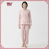 MUJI Ladies Side Seamless Flannel Pajamas (L/Slv)