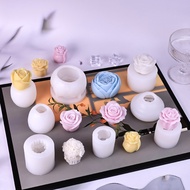 Three-Dimensional Rose Ice Cube Silicone Mold DIY Milk Tea Ice Cube Mold Handmade Soap Scented Candl
