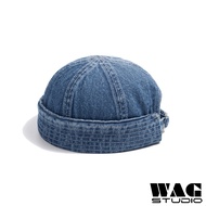WAG Hat | Ready Stock Vintage Denim Mikihat Sailor Cap Men Women Hip Hop Brimless Docker Hat Topi Ko