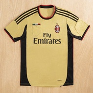 jersey bola japan jersey 13/14 Serie A AC Milan jersi retro tandang kedua/kemeja gelombang/seragam b