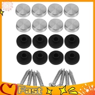 [Discount F]8 Pcs 14mm Dia Stainless Steel Decorative Mirror Screw Cap Nails