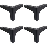 Metal Sofa Legs Furniture Replacement Leg Black Sofa Feet Heavy Duty Triangle Cabinet Feet Set of 4 