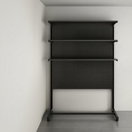 Pegboard Shelf Organizer Adjustable Carbon Steel Standing Storage Rack Desk Display Shelf Black