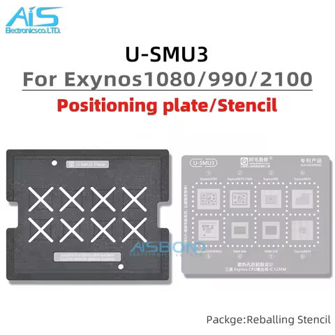 SMU3 CPU BGA Reballing Stencil Template Station For Samsung Galaxy A55 5G Exynos 2100 1080 9815 990 