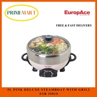 EUROPACE ESB 3501S 5L PINK DELUXE STEAMBOAT WITH GRILL - 1 YEAR EUROPACE WARRANTY + FAST DELIVERY