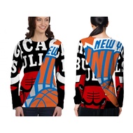[Riashop] Chicago Bulls Long Sleeve T-Shirt | Chicago Bulls Women's Full Print T-Shirt