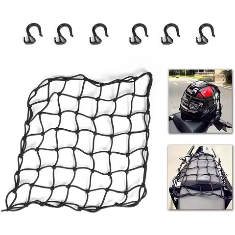 40x40cm Motorcycle Elastic Bungee Net Holder Motorcycle Motorbike Storage Helmet Tank Bike Luggage H