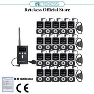 Retekess T130S Long Range 150m Tour Guide System Wireless Lavalier Microphone Head Microphone for Ch