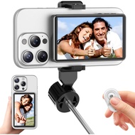 Vlog Selfie Monitor Screen, Magnetic Wireless Back Camera Monitor for iPhone & Android with 100FT Ra