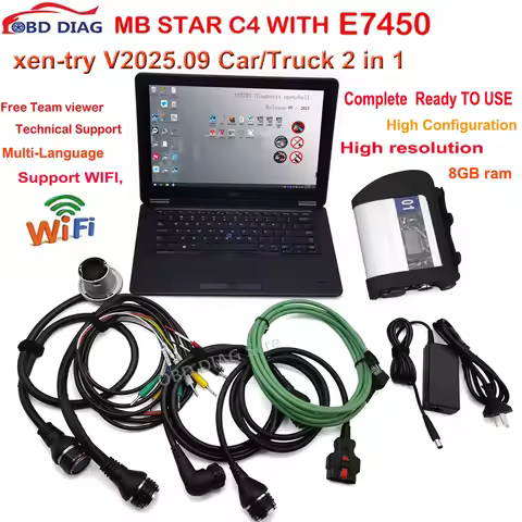 Wifi MB STAR SD C4 COMPACT C 4 OBD2 Diagnostic Tools with Laptop E7450 Newest Software For Car and T