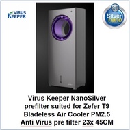 Virus Keeper NanoSilver prefilter suited for Zefer T9 Bladeless Air Cooler PM2.5 Anti Virus pre filter 23x 45CM