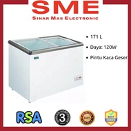 Chest Freezer Box Daging Frozen Food RSA 200 PINTU KACA
