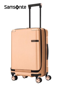 SAMSONITE กระเป๋าเดินทางชนิดแข็ง รุ่น EVOA SPINNER 55/20 FRONT POCKET ขนาด 20 นิ้ว BRUSHED SILVER One