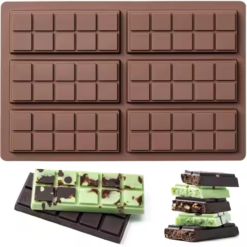 Chocolate Silicone Molds DIY Chocolate Bar Mold Chocolate Chip Mold for Stuffed Bar Premium Candy Ba