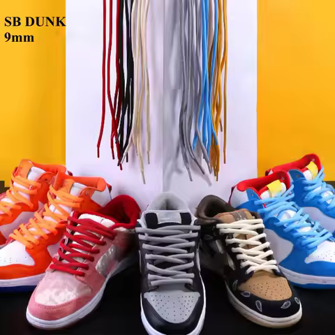 1Pair New Dunk Sb Classic Shoelaces Oval Thickened Polyester AF1AJ Shoe Laces Basketball Shoes Sport