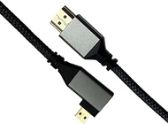 Angled 4k Micro HDMI to HDMI Cable;Seadream Right Angled Micro HDMI to Standard HDMI Cord Braided Support 4k 60Hz HDR 3D ARC 18Gbps HDMI 2.0 Cable,Aluminum Shell (Right Angled)