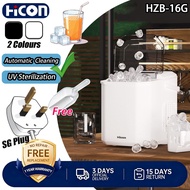 - HICON HZB-16G Ice Maker Countertop, 6 Mins Fast Ice, Self-Cleaning, Small Ice Machine for Home Bar