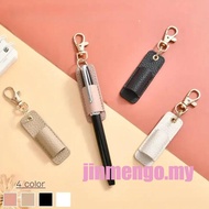 (JMBX)1PC Portable Lanyard Pen Holder, Leather Badge Pencil Holder Leather Pen Pouch Holder Pocket P