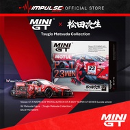 MiniGT 1:64 Nissan GT-R NISMO #23 "MOTUL AUTECH GT-R 2021" Suzuka winner W/ Matsuda Figure Collectio