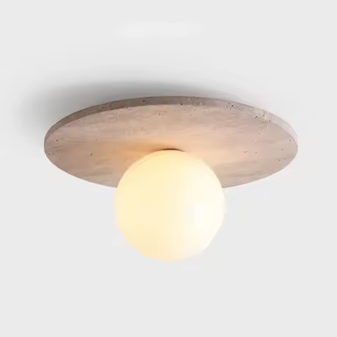 Travertine Ceiling Lamp Down Light with Glass Ball G9 Bulb