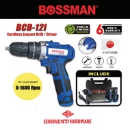 BOSSMAN BCD-12I BCD12I BCD 12I Cordless Impact Drill / Driver 12V with Japanese Technology