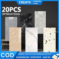 20PCS 30x60cm Marble Wallpaper PVC Vinyl Tiles For Kitchen Venyl Tiles Sticker Waterproof Adhesive