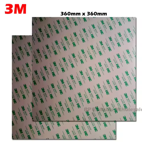 Big 3 sheets 360mmx360mm 3M 468MP Double Coated Adhesive Transfer Tape Mat for 3D Printer Heat Paper