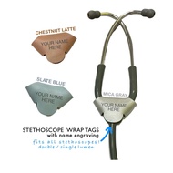 LM Stethoscope Wrap Tags with name engraving included, personalised stethoscope name tags by LABMEDS