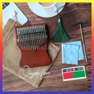 17-key crescent-shaped kalimba, 17-key brown and blue Kalimba, thumb piano, attractive accessories w