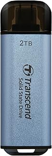 Transcend Japan TS2TESD300C Portable SSD 2TB USB Type-C High Speed Up to 1050 MB/s Ultra Small, Ligh