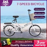 SPORT【Ready Stock】Variable Speed Folding Bike 20 Inch Bicycle 7 Speeds Gear Foldable Bicycle Adult Basikal Lipat Dewasa