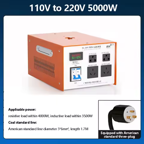 Step Up Down Transformer Voltage Converter 1000/2000/3000/4000W With 2-4 AC Outlets 110V To 220V