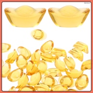 36 Pcs Decor Chinese Wealth Ingot Decorative Statue Feng Shui Crystal Yuan Bao Figurine  daneuo